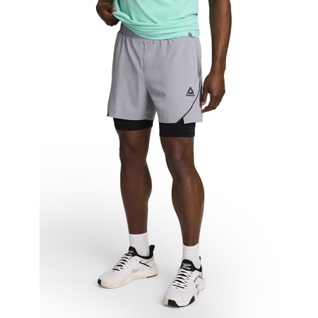 Reebok Men's and Big Men's Strength 2-IN-1 Woven Short 6" Inseam, Sizes S-3XL