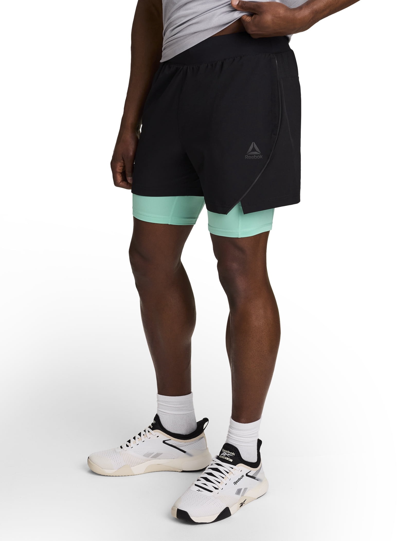 Reebok Men's and Big Men's Strength 2-IN-1 Woven Short 6" Inseam, Sizes S-3XL