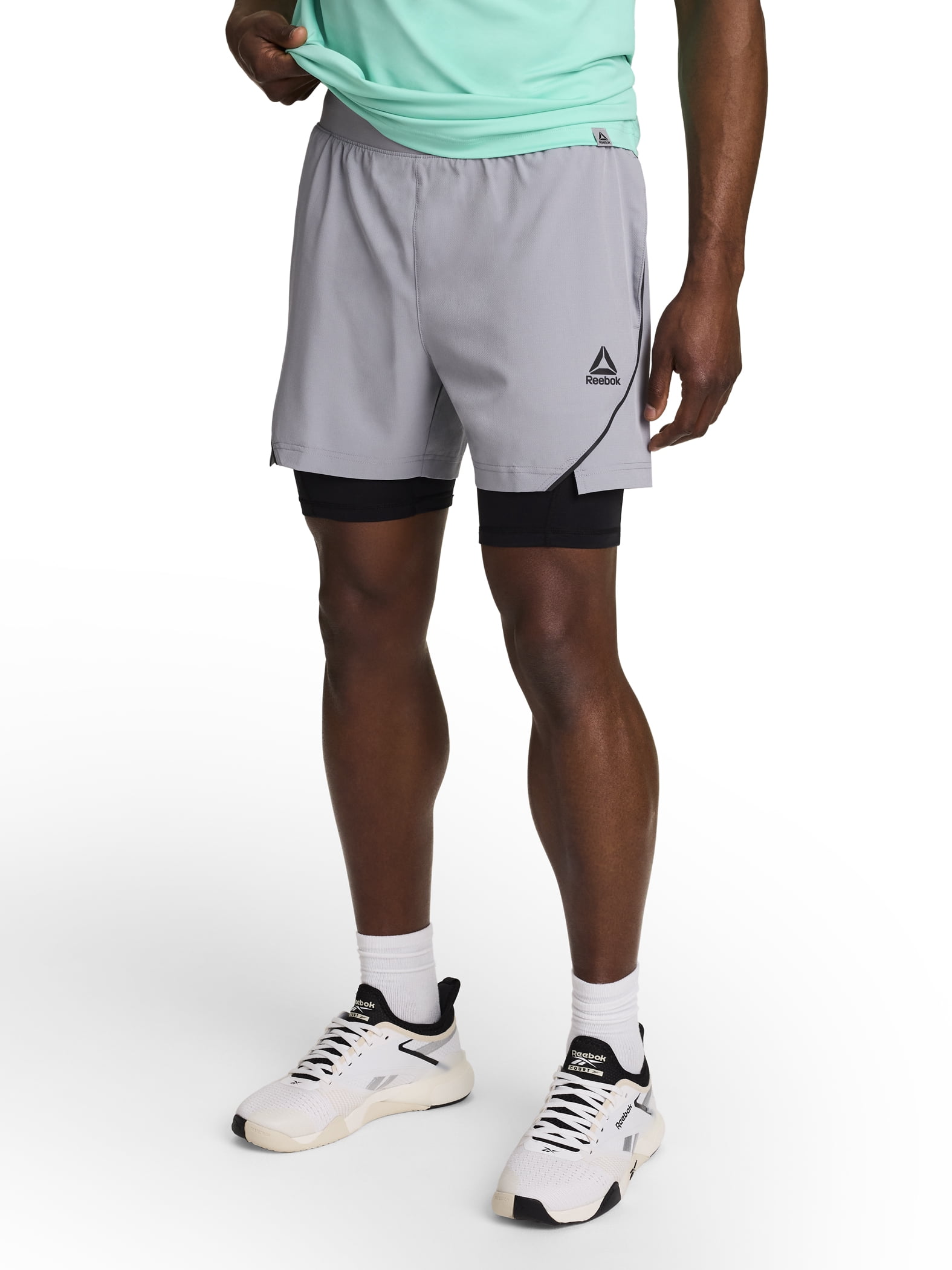 Reebok Men's and Big Men's Strength 2-IN-1 Woven Short 6" Inseam, Sizes S-3XL