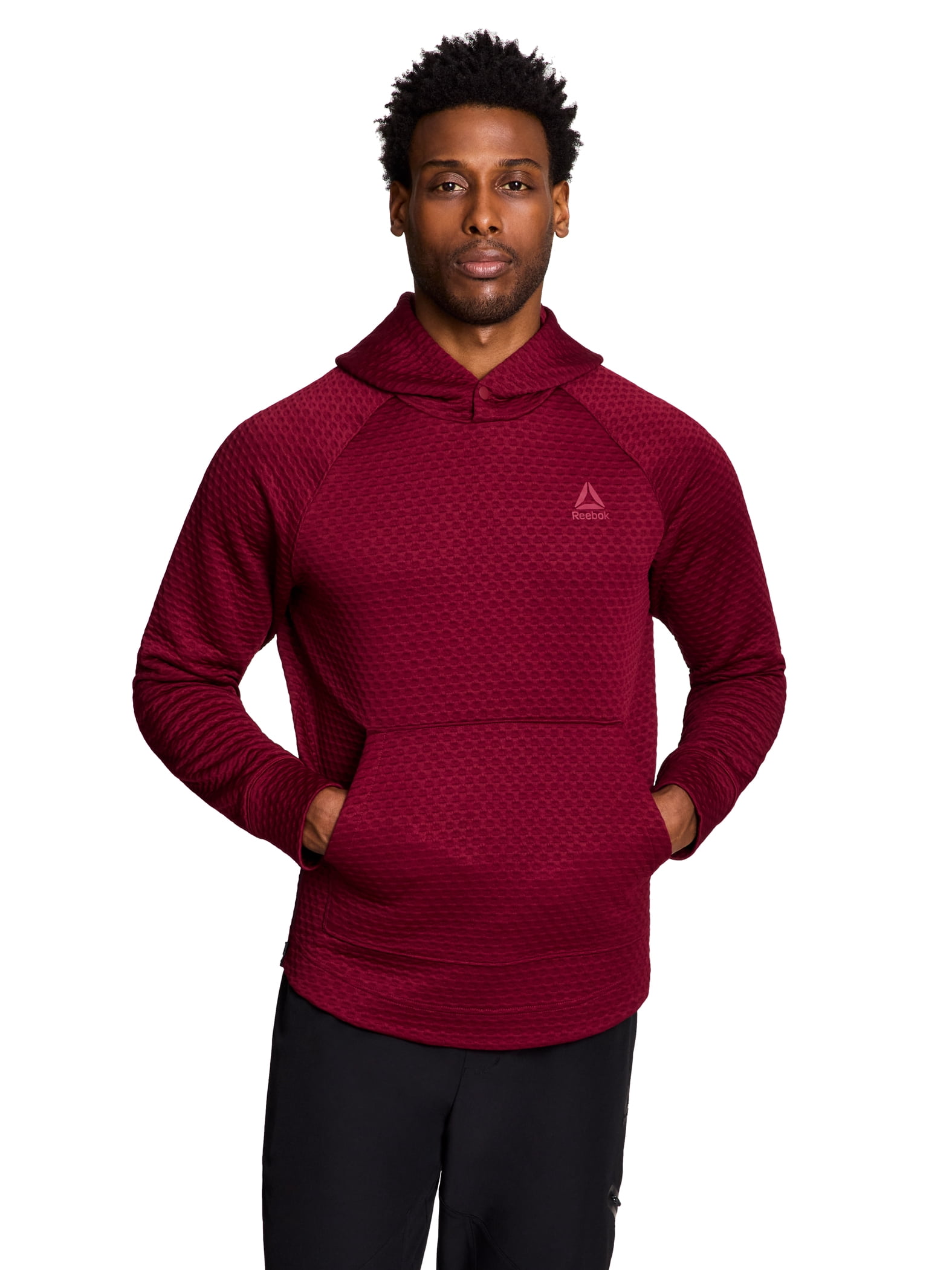 Reebok Men's and Big Men's Surge Textured Knit Pullover Hoodie