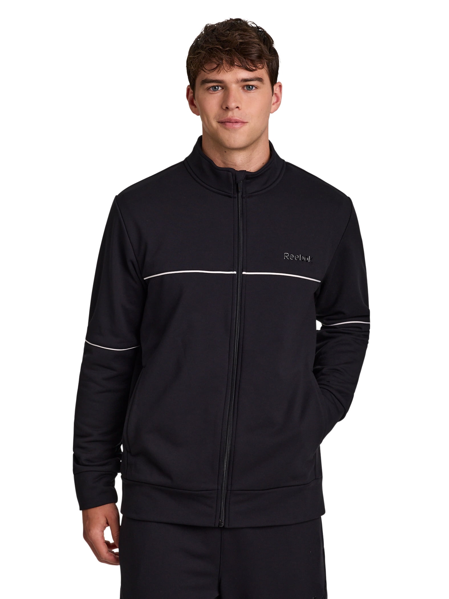 Reebok Men's and Big Men's Terry Full Zip Jacket, Sizes XS-5XL