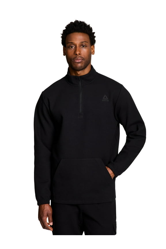 Men's and Big Men's Unwind Mock Neck Quarter Zip Sweatshirt, Sizes XS-5XL