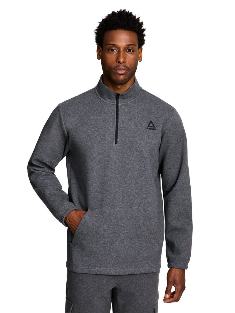 Reebok Men's and Big Men's Unwind Mock Neck Quarter Zip Sweatshirt