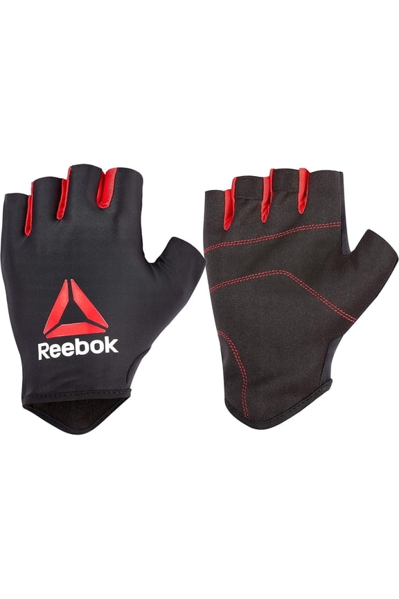 Men's and Women's Featherlight Weight Lifting Workout Gloves with Natural Suede Grip (Small, Black/Red)