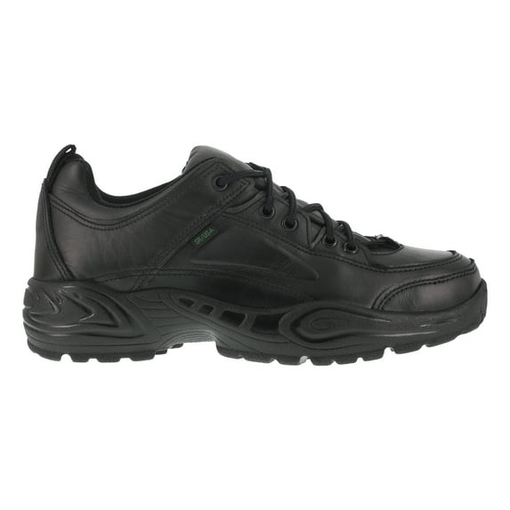 Reebok Mens Black Leather Work Shoes Postal Express Goretex Oxfords 7 W