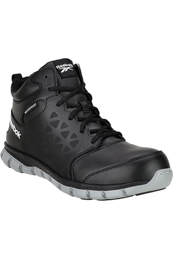 Mens Black Mesh Work Boots Athletic CT WP 4 M