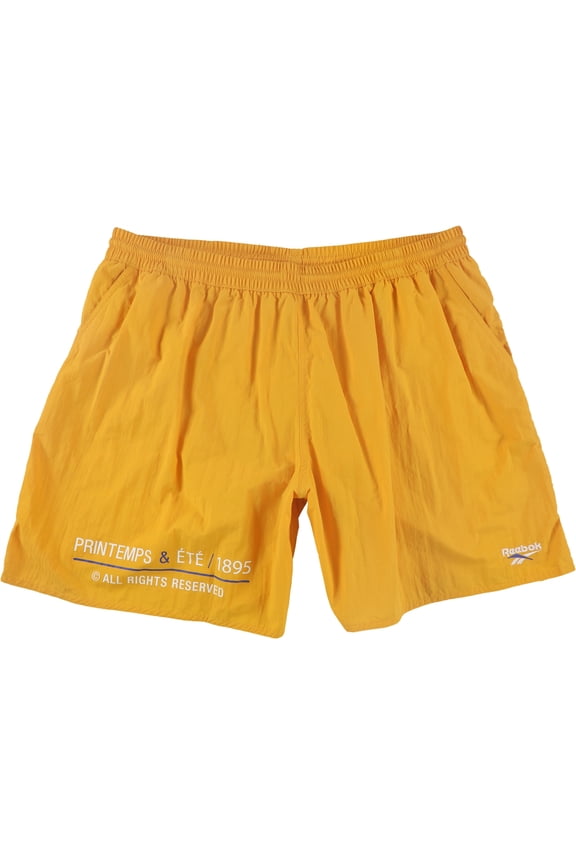 Mens Classic Athletic Workout Shorts, Yellow, X-Large