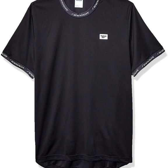 Reebok Mens Classic Lost & Found Collection Basic T-Shirt, Black, X-Large