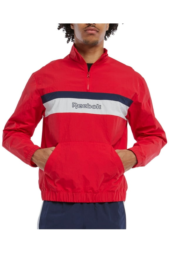 Mens Classic fit Quarter zip Sweatshirt Small Red Grey Black