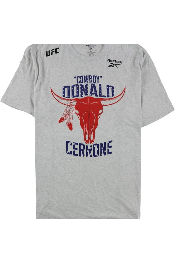 Mens Cowboy Donald Cerrone Graphic T-Shirt, Grey, Small
