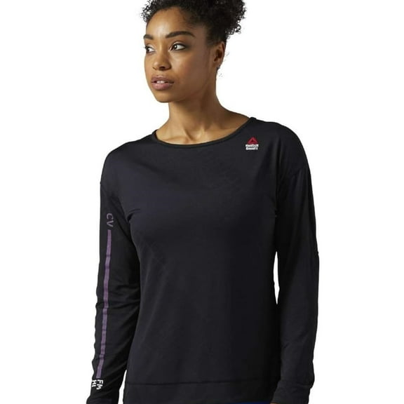 Reebok Mens CrossFit Jacuard Basic T-Shirt, Black, Medium