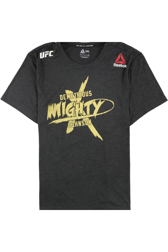 Mens Demetrious Mighty Johnson Graphic T-Shirt, Grey, XX-Large