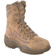 Reebok Mens Desert Tan Suede Tactical Boots Rapid Response RB Side Zip 8 M