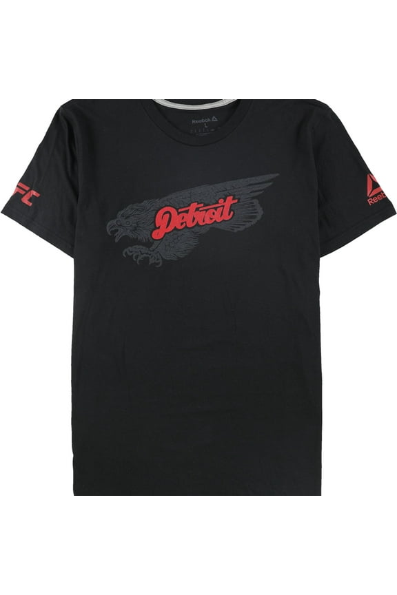 Mens Detroit Graphic T-Shirt, Black, X-Large