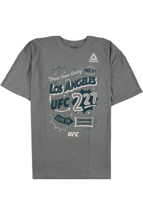 Mens Direct From Sunny Los Angeles Graphic T-Shirt, Grey, Large