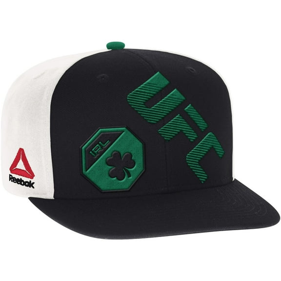 Reebok Mens Embroidered Flat Brim Baseball Cap, Black, One Size