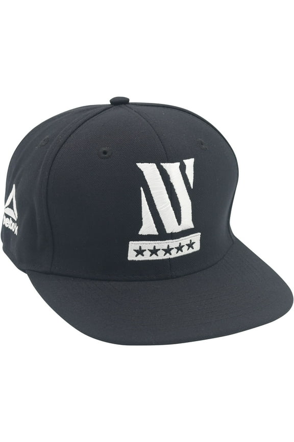 Mens Flat Brim Baseball Cap, Black, One Size