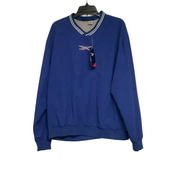 Reebok Mens Uniform Long Sleeve Pullover Coat Jacket Boundless Blue Medium