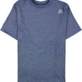 thumbnail image 1 of Reebok Mens Heathered Crew Neck Performance Basic T-Shirt, Blue, XX-Large, 1 of 1