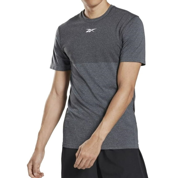 Reebok Mens Les Mills MyoKnit Basic T-Shirt, Grey, Small