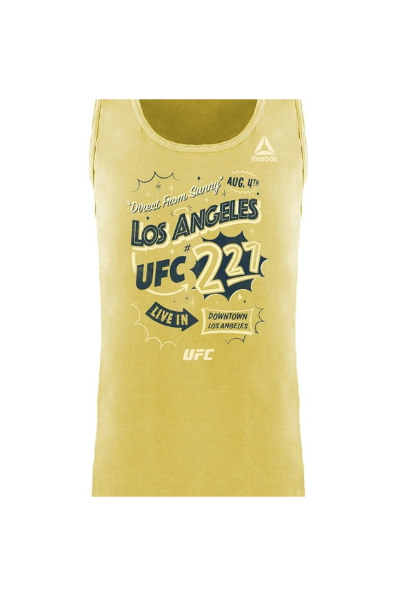Mens Live in Downtown Los Angeles Tank Top, Yellow Large Yellow