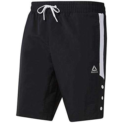Reebok Mens Meet You There Athletic Workout Shorts, Black, Medium