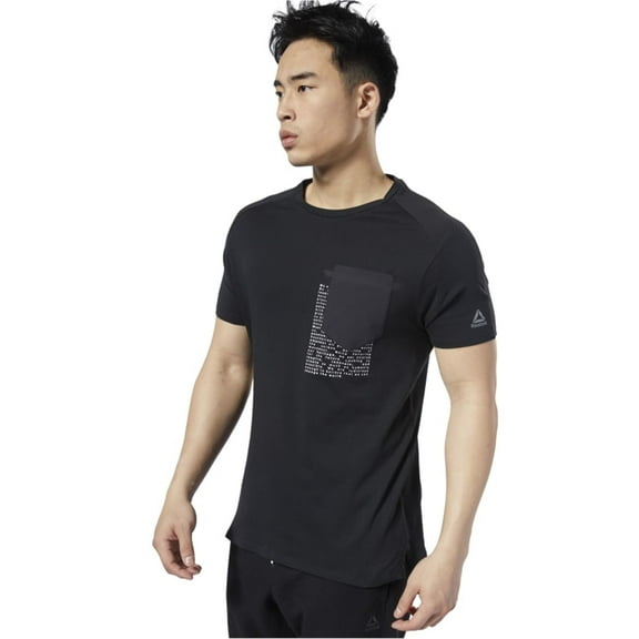 Reebok Mens Move Graphic T-Shirt, Black, Medium