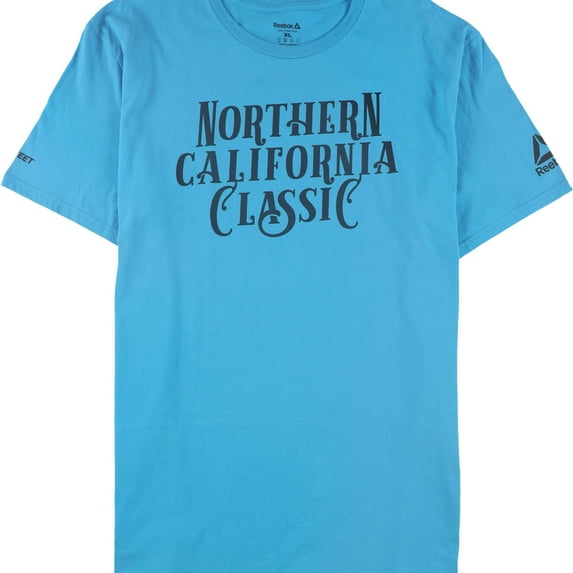 Reebok Mens Northern California Classic Graphic T-Shirt, Blue, Medium