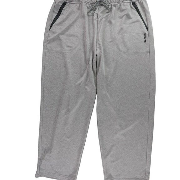 Reebok Mens Playdry Athletic Track Pants, Grey, XX-Large