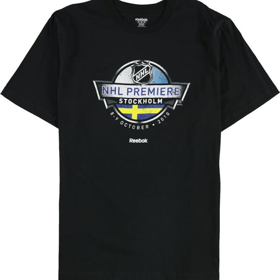 Reebok Mens Premiere Stockholm 2010 Graphic T-Shirt, Black, Small