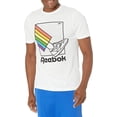thumbnail image 1 of Reebok Mens Pride Tee White/Pride Graphic Medium, 1 of 2