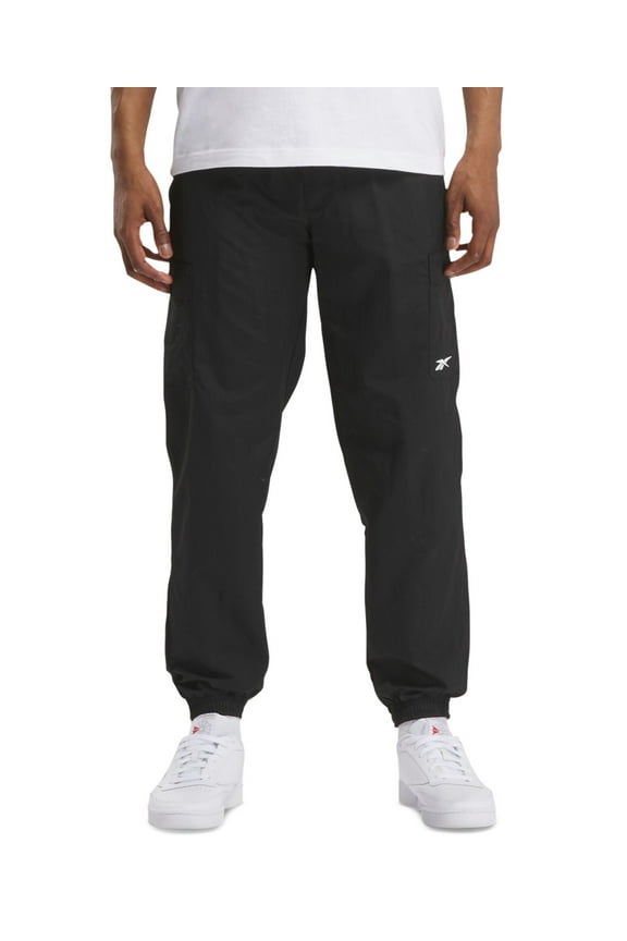 Mens Regular fit Uniform Cargo Pants Large Black Solid