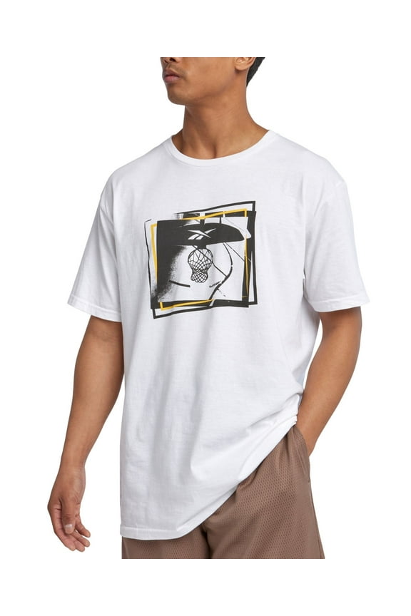 Mens Regular fit Short Sleeve Graphic T-Shirt Shirt Large White Solid