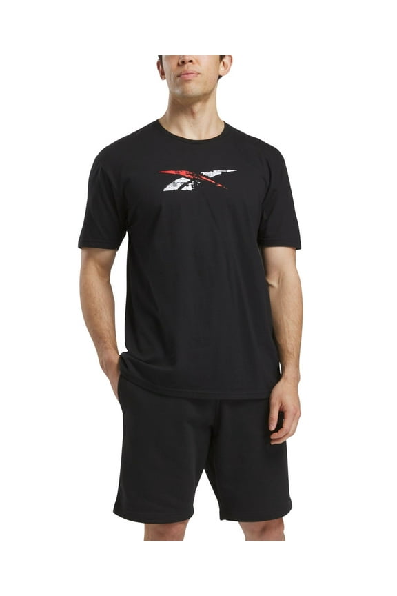 Mens Regular fit Short Sleeve Graphic T-Shirt Shirt Small Black Solid