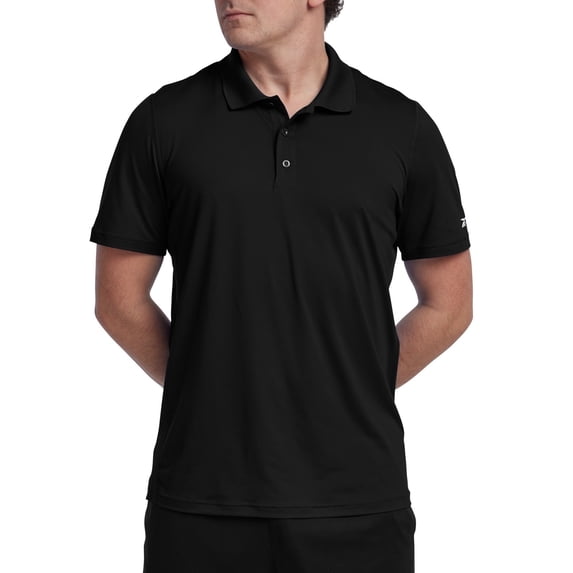 Reebok Mens Regular fit Short Sleeve Polo Shirt XXL Black Solid