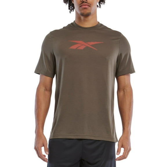 Reebok Mens Regular fit Short Sleeve Graphic T-Shirt Shirt XL Green Solid