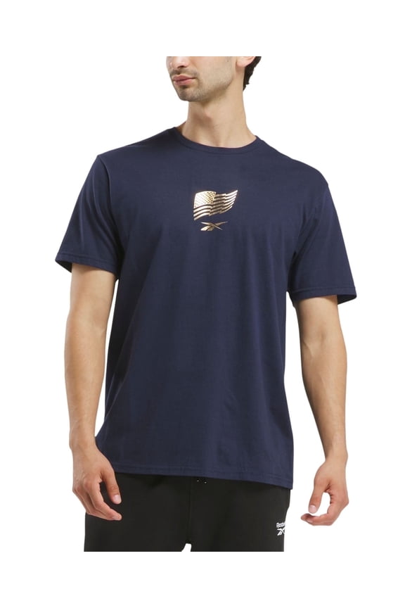 Men Regular fit Short Sleeve Graphic T-Shirt Shirt XXL Blue Solid