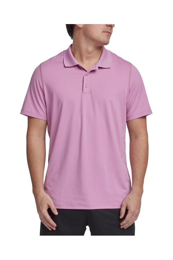 Mens Regular fit Short Sleeve Training Polo Shirt XXL Pink Solid
