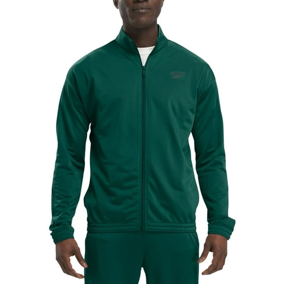 Reebok Mens Track Jacket Coat Large Green Solid