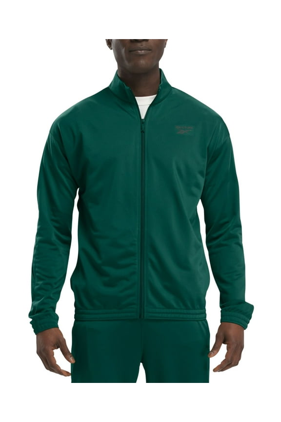 Men Track Jacket Coat XL Green Solid