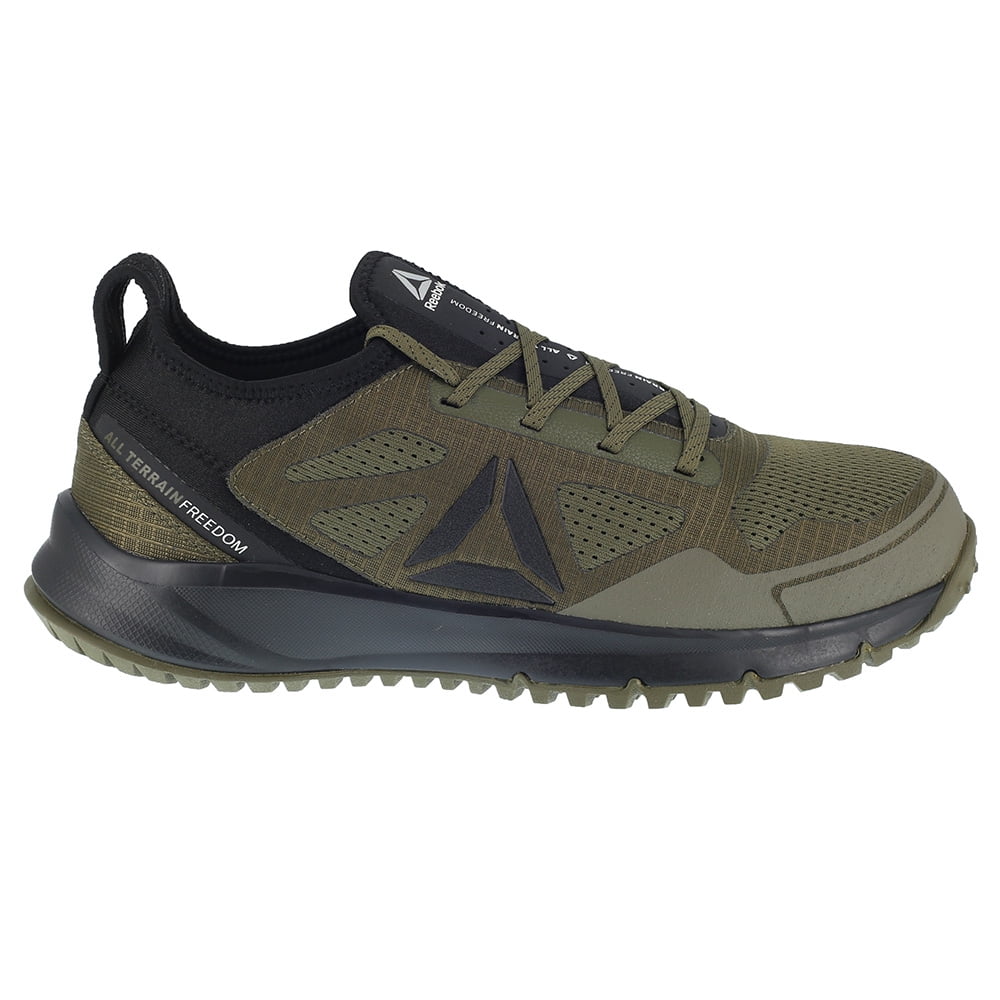 Reebok Mens Sage Green Mesh Work Shoes ST AT Trail Run Oxford