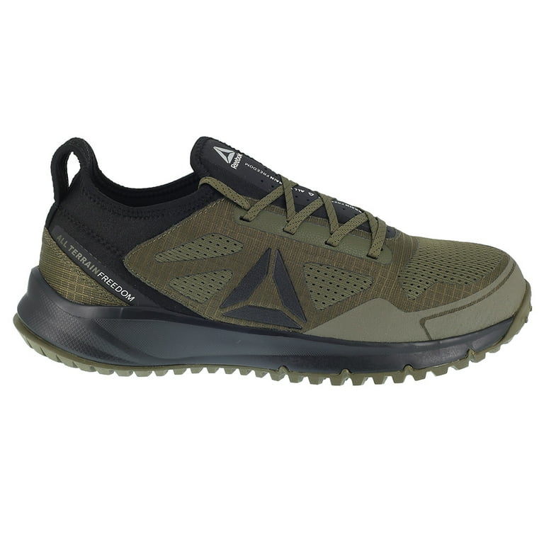 Reebok Mens Sage Green Mesh Work Shoes ST AT Trail Run Oxford