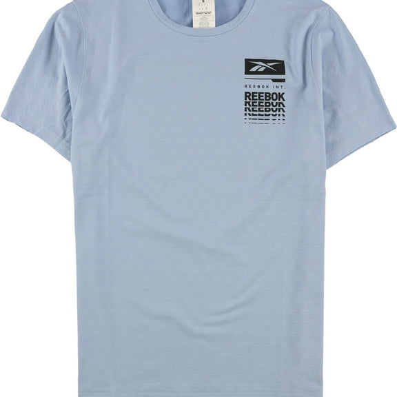 Reebok Mens Smartvent Graphic T-Shirt, Blue, Small