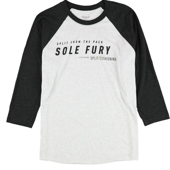 Reebok Mens Sole Fury Split From The Pack Graphic T-Shirt, Grey, Medium