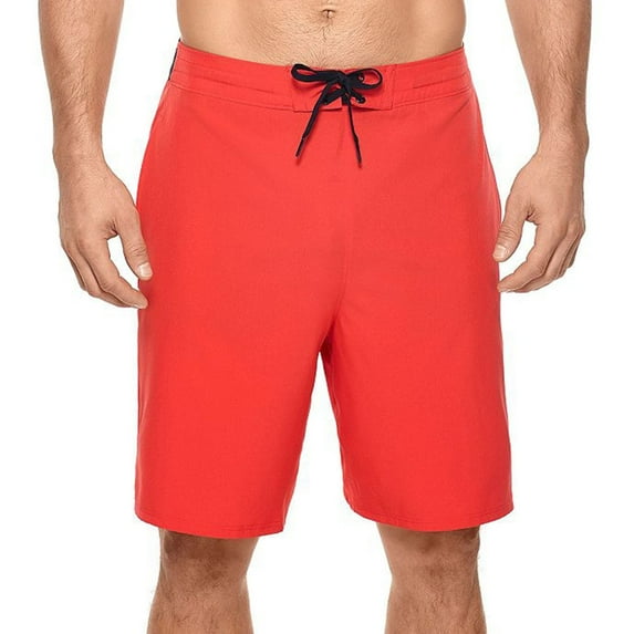 Reebok Mens Stretch Board Athletic Walking Shorts, Red, Medium