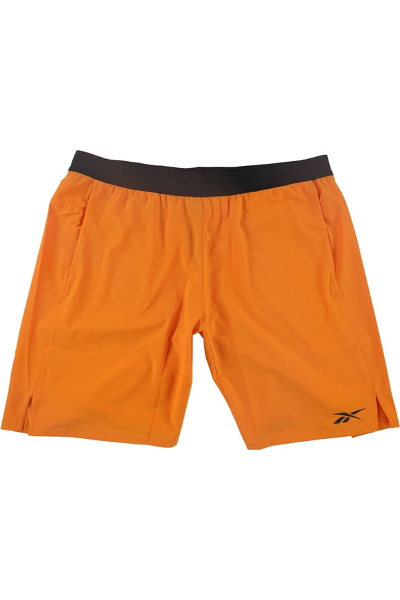 Mens TS Speed Athletic Workout Shorts, Orange, Small