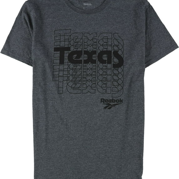 Reebok Mens Texas Graphic T-Shirt, Grey, Medium