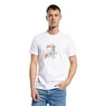 thumbnail image 1 of Reebok Mens Tom and Jerry Birthday Graphic T-Shirt, White, Small, 1 of 6