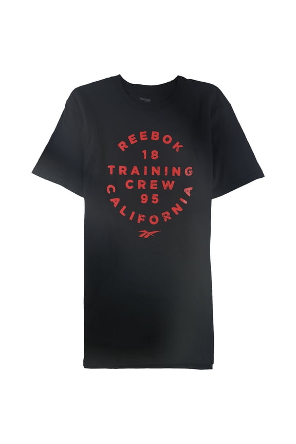 Mens Training Crew California Graphic T-Shirt, Black, Medium