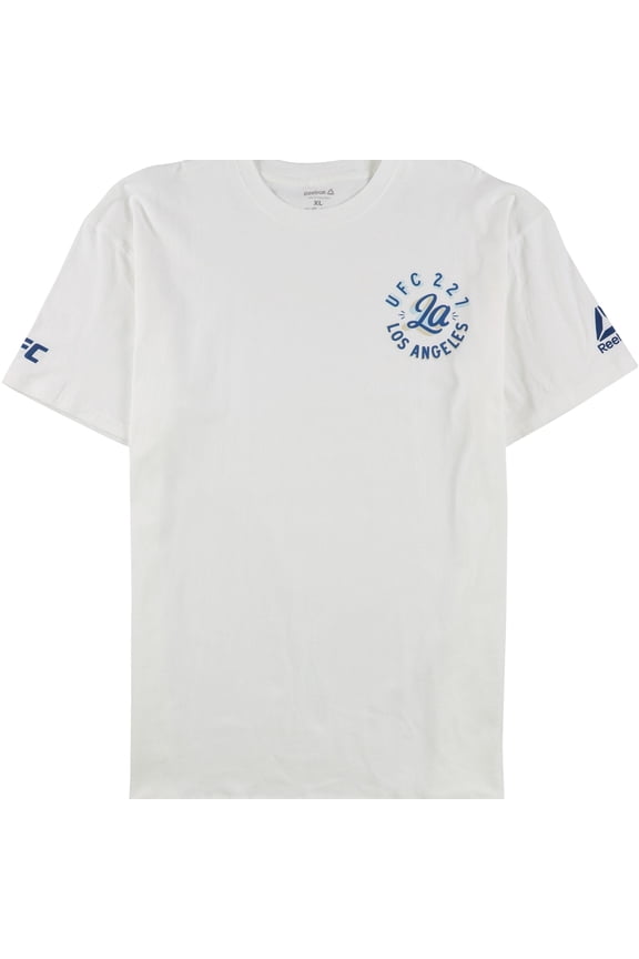 Mens UFC 227 Los Angeles Graphic T-Shirt, White, X-Large